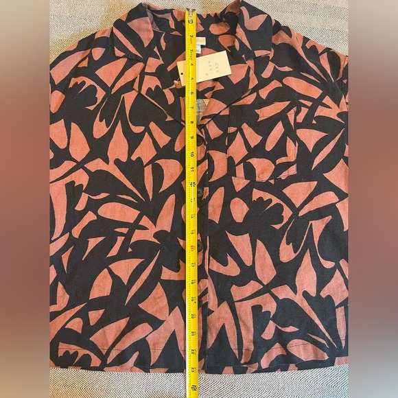 NWT A New Day Button Linen Blend Shirt  Size S - Picture 6 of 10